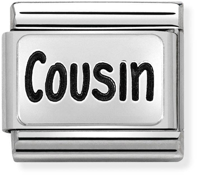 Nomination Classic Cousin Oxidised Sterling Silver & Steel Charm 330109/12