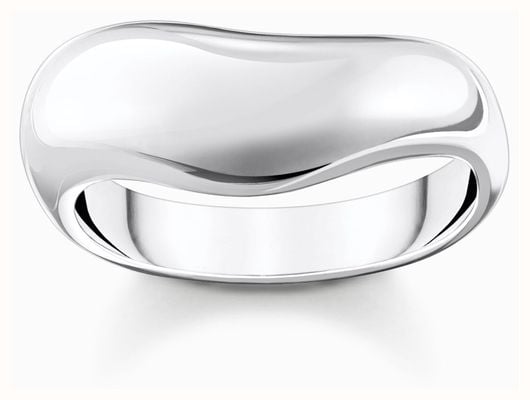 Thomas Sabo Dome Style Organic Shape Sterling Silver Ring Size 54 TR2473-001-21-54