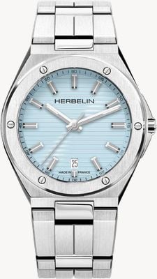 Herbelin Cap Camarat Quartz (40.5mm) Light Blue Dial / Stainless Steel 12245B25