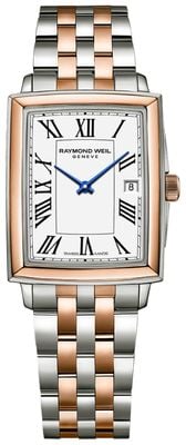 Raymond Weil Toccata Square Quartz (22mm) White Dial / Two-Tone Stainless Steel Bracelet 5925-SP5-00300