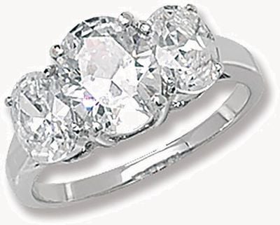 Treasure House Sterling Silver Ladies CZ Ring (size O) G7210CZ/O