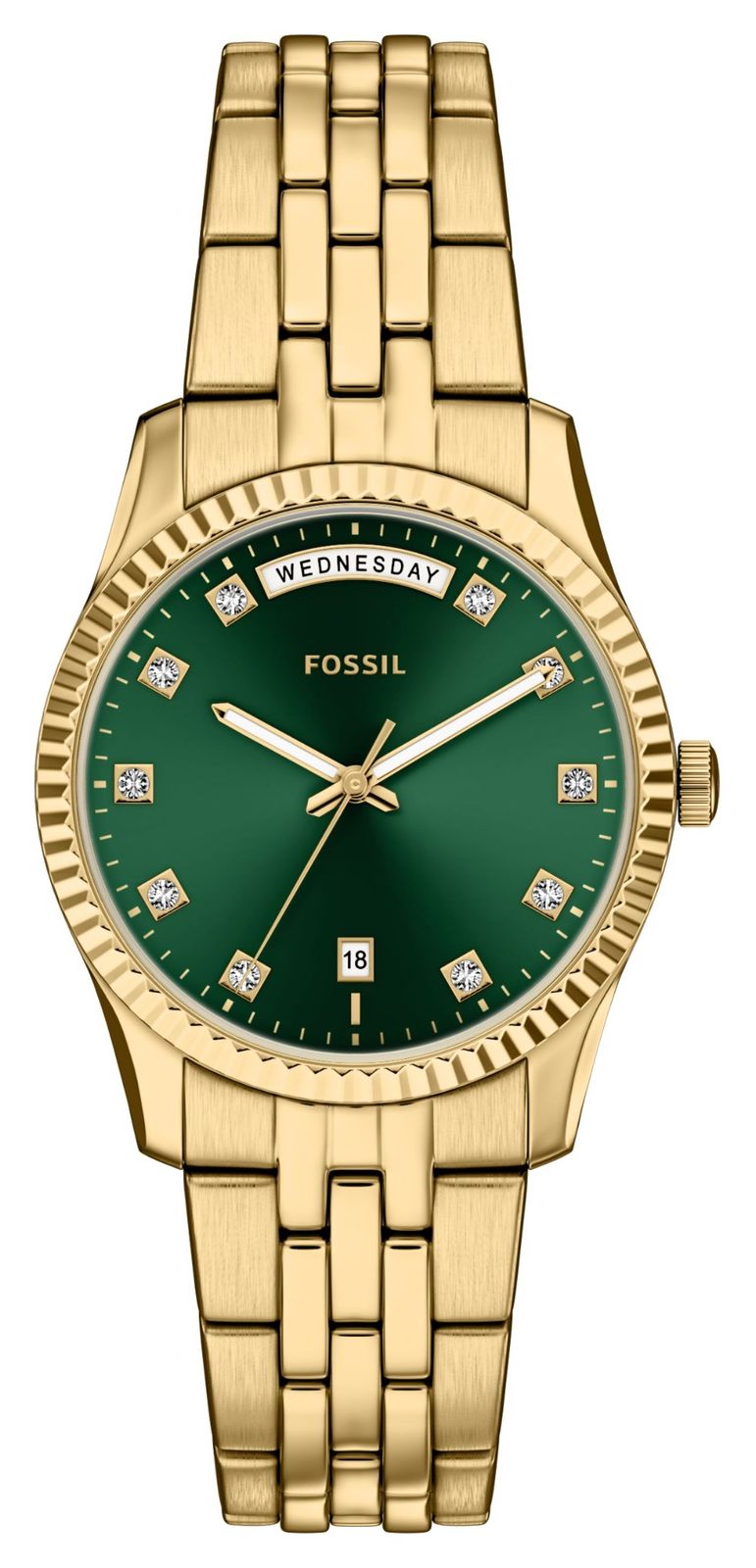 Fossil ES5460 Scarlette Day/Date (34mm) Green Sunray Dial / Watch