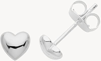 Sterling Silver Heart Stud Earrings G51272