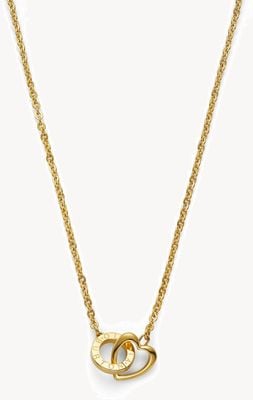 Olivia Burton Kindred Interlink Heart Gold Plated Necklace 24100550
