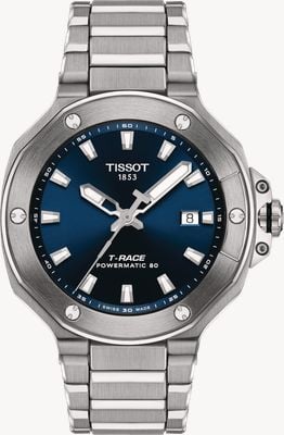 Tissot T-Race Powermatic 80 (41mm) Blue Sunray Dial / Stainless Steel Bracelet T1418071104100