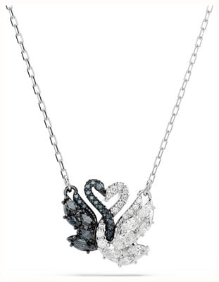 Swarovski Swan Pendant Necklace, Black, Mixed Metal Finish 5705721