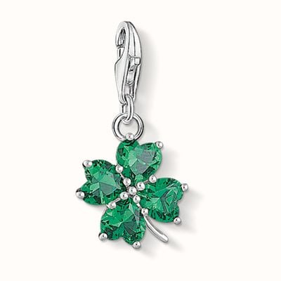 Thomas Sabo Green Cloverleaf Charm Pendant 1703-699-6