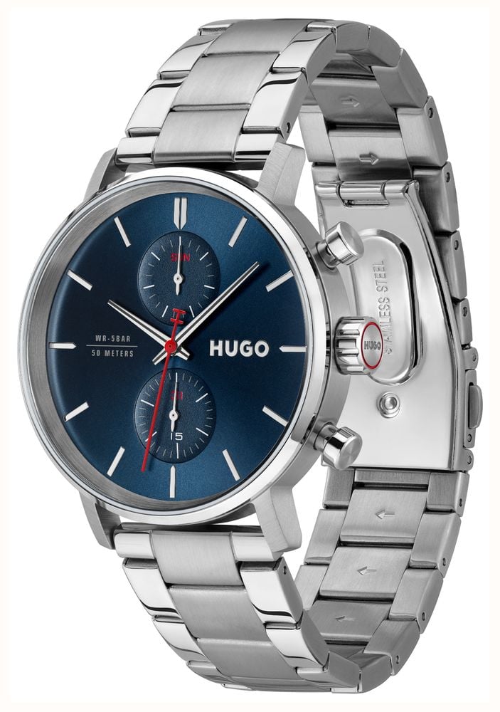 HUGO Takeoff (43mm) Blue Dial / Stainless Steel Bracelet 1530467 - alternate view 2