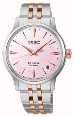 Seiko Presage ‘Springtime’ Cocktail Time Limited Edition (34mm) Soft-Pink Dial / Stainless Steel Bracelet SRPM06J1