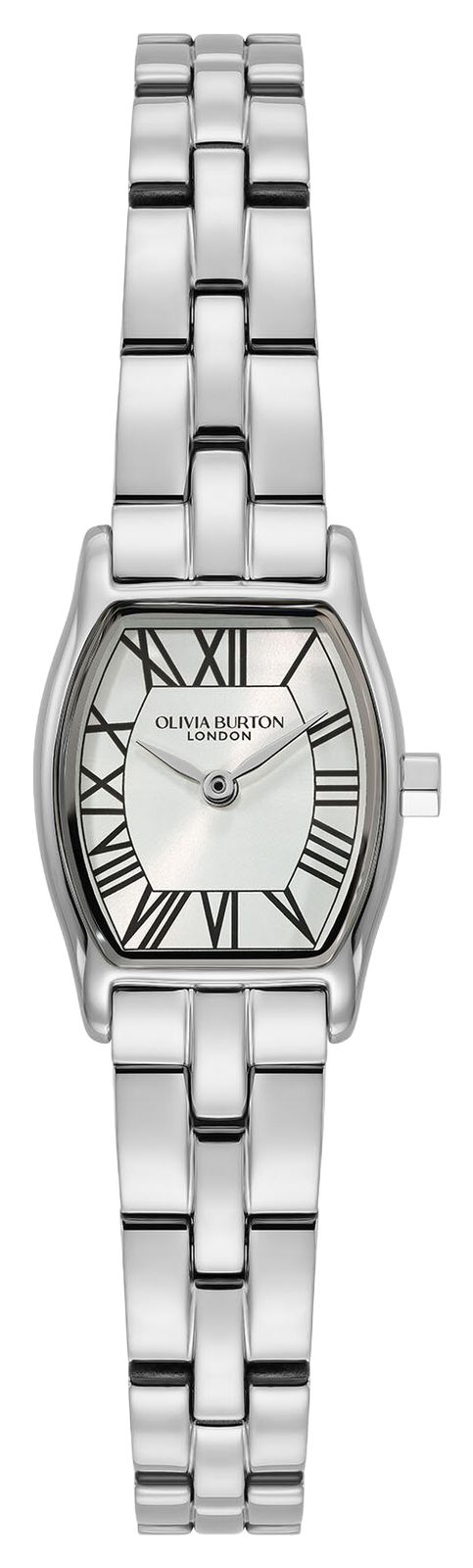 Olivia Burton Ladies Cambridge Silver Dial Stainless Steel Bracelet Watch 24000389