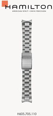Hamilton Straps Khaki Field Stainless Steel Bracelet - 22mm for Khaki Field 42 mm H705450, H706050 (BRACELET ONLY) H695705110