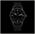 Damasko DF10 Three-Hand Automatic (39mm) Black Dial / 'Vintage' Black Leather Strap Watch DF10-AUTO BLACK - alternate view 4