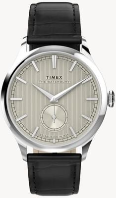 Timex Waterbury 39mm Small Seconds White Dial Leather Mens Quartz TW2Y92000
