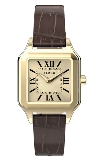 Timex TW2Y90700 Addison 23mm Leather Strap Stainless steel Watch