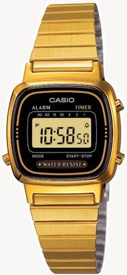 Casio Women's Digital Bracelet Retro Gold Plated LA670WEGA-1EF