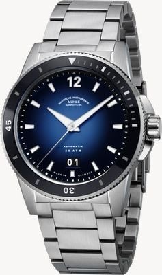 Mühle Glashütte Sportivo Big Date Automatic (42.5mm) Deep Blue Dial / Stainless Steel Bracelet Watch M1-52-42-MB