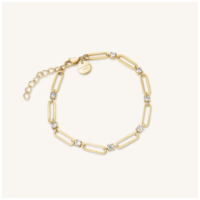 Rosefield Jewellery JBRCG-J1024 Round Crystals And Paperclip