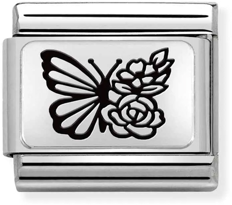 Nomination Classic Butterfly Sterling Silver & Steel Charm 330111/22