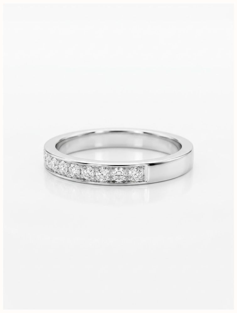 0.20ct Round Brilliant Natural Diamond 9ct White Gold Half Eternity Ring XYR11542 - alternate view 2