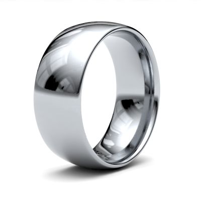 James Moore Wedding Rings | Palladium 500 | 8mm | Light | Traditional Court | AG_8LLC-PD5
