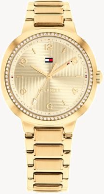 Tommy Hilfiger SAVANNAH Three-Hand Quartz (32.5mm) Gold Dial / Gold PVD Stainless Steel Bracelet 1782900