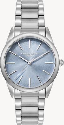 Olivia Burton Glowful (34mm) Blue Dial / Stainless Steel Bracelet 24000235