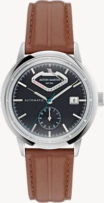 Aston Martin TS3 Timeless Power-Reserve Automatic (40mm) Black Dial / Brown Leather Strap MTTS3F602