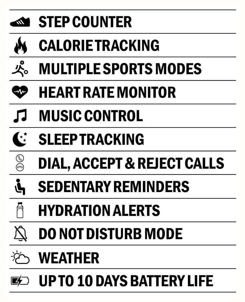 Sekonda Active Go Smartwatch (45mm) Digital Display / Black Silicone Strap 30287 - alternate view 5