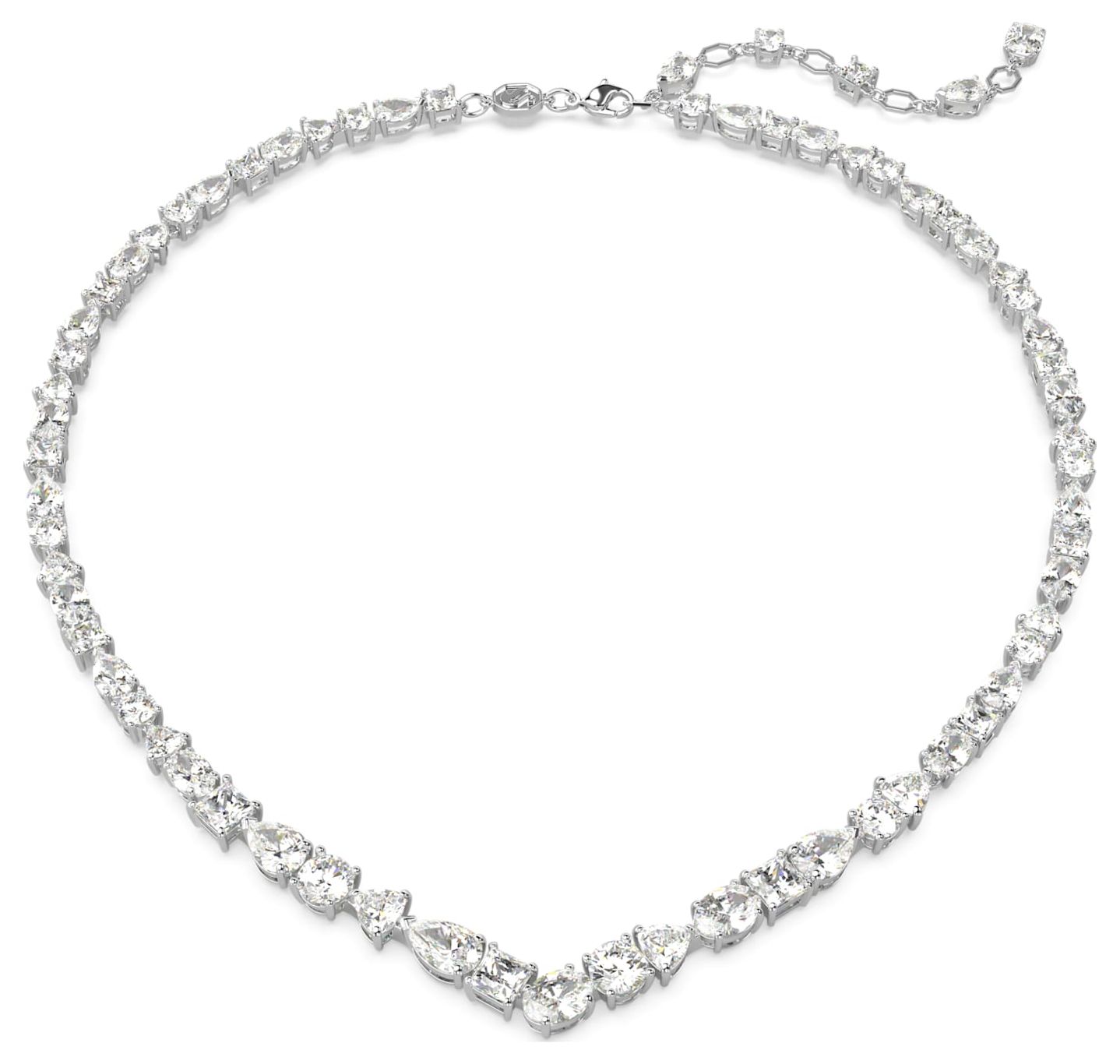Swarovski 5665242 Mesmera Necklace Rhodium Plated Mixed Cut Jewellery