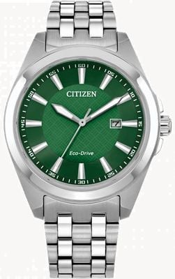 Citizen Men's Eco-Drive (41mm) Green Dial / Stainless Steel Bracelet BM7530-50X
