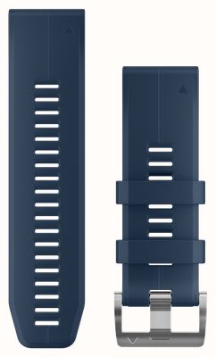 Garmin QuickFit Bands (26mm) Captain Blue Silicone with Silver Hardware - Strap Only 010-13989-10