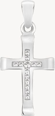 Perfection Crystals Channel Set Cross Pendant (0.10ct) P3165-SK