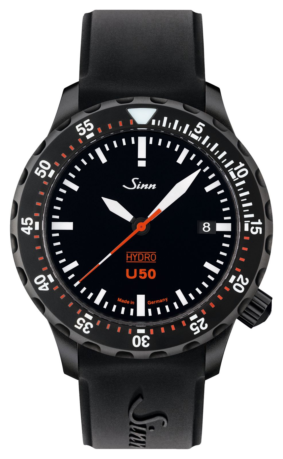 Sinn 1051.020 BLACK SILICONE U50 HYDRO S 5000m (41mm) Black Watch