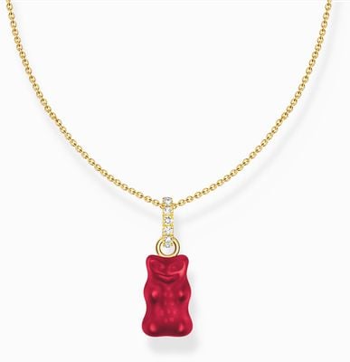 Thomas Sabo x HARIBO Red Goldbear Pendant Gold-Plated Sterling Silver Necklace 45cm KE2209-414-10-L45V