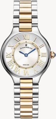 Jacques Du Manoir Celine Two-Hand Quartz (29mm) Silver Sunray Dial / Two-Tone Stainless Steel Bracelet JWL06002