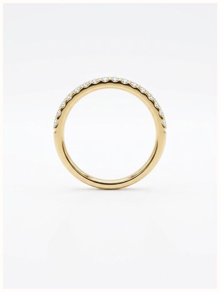 0.25ct Round Brilliant Natural Diamond 9ct Yellow Gold Half Eternity Ring HET100112/Y - alternate view 3