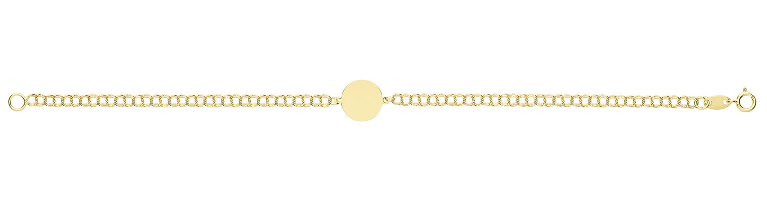 Treasure House BR671 Ladies 9ct Yellow Gold Round ID Jewellery
