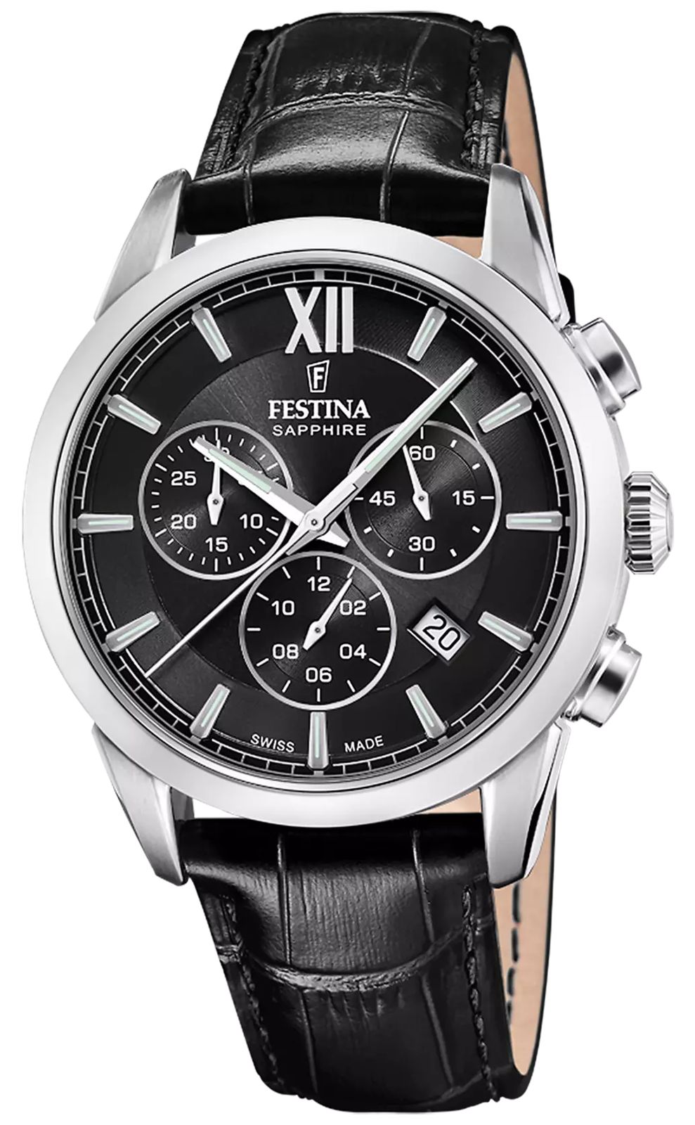 Festina F20041/4 Swiss Made Quartz Chronograph (41mm) Black Watch