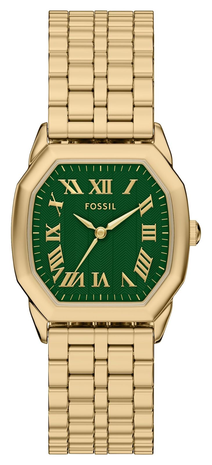 Fossil ES5451 Women's Harlow (32mm) Green Dial / Gold-Tone Watch