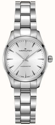 Hamilton Jazzmaster Quartz (32mm) Silver Sunray Dial / Stainless Steel Bracelet H32301181