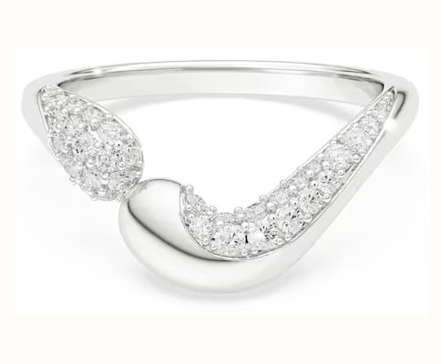 Swarovski Classica open ring, Round cut, White, Sterling silver 5742582