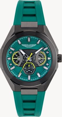 Aston Martin Thrill TKS W Quartz Multifunction (42mm) Podium Green Dial / Podium Green Silicone Strap MTRI1F503