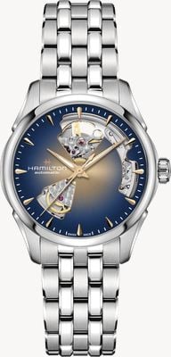 Hamilton Jazzmaster Open-Heart Automatic (36mm) Bronze-Blue Gradient Dial / Stainless Steel Bracelet H32215101