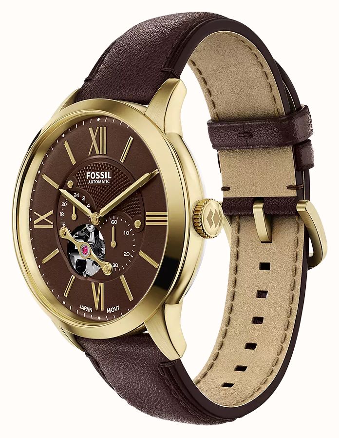 Fossil Townsman 44 mm Automatic Brown Leather ME3286 - alternate view 6