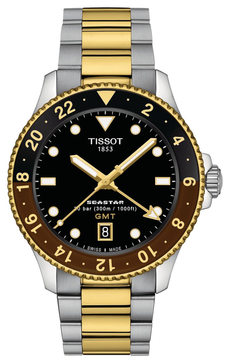 Tissot T1208522205100 Seastar 1000 Quartz GMT (40mm) Black Watch