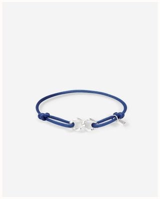 Buddha To Buddha Chain XS Cobalt Blue Cord Sterling Silver Infinity Symbol Bracelet 001J051358425