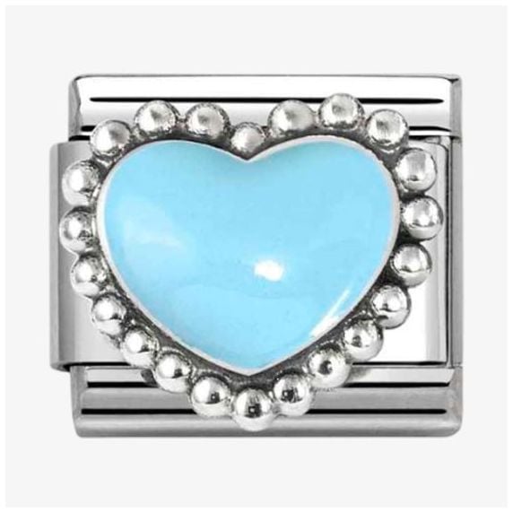 Nomination 330204/34 Classic Pastel Blue Raised Heart Jewellery