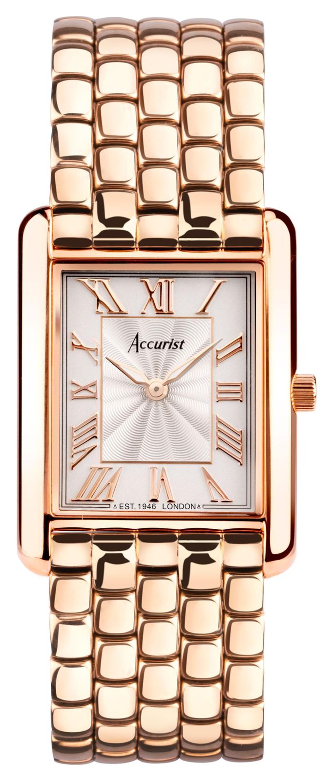 Accurist 71011 Women's Rectangle Quartz (26mm) White Dial / Watch