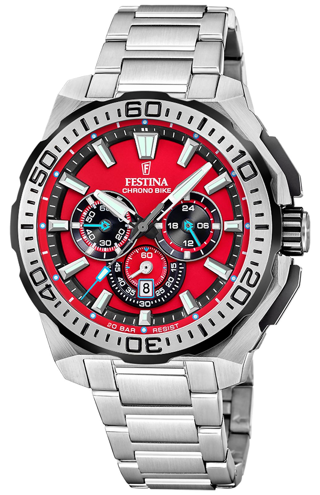 Festina F20724/5 Chrono Bike 2025 (45.5mm) Red Dial / Watch