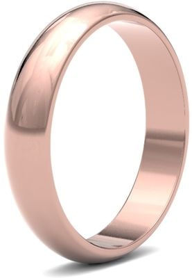 James Moore Wedding Rings | 9ct Rose Gold | 4mm | Light | D-Shape | AG_4LLD-9R